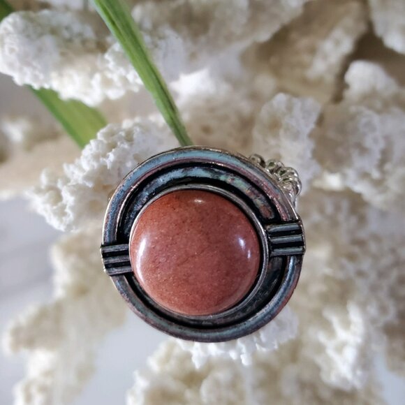 Silver Tone Round Stretch Ring with Round Stone 💥3 for $24💥 - Picture 1 of 16